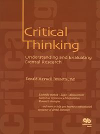 Cover image: Critical Thinking: Understanding and Evaluating Dental Research 1st edition