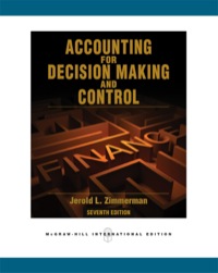 Cover image: Accounting for Decision Making and Control 7th edition 9780071289641