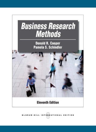 Cover image: Business Research Methods 11th edition 9780071289221