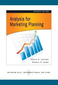 Cover image: Analysis for Marketing Planning 7th edition 9780071263634