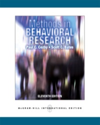 Cover image: Methods in Behavioral Research 11th edition 9780071086288
