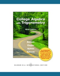 Cover image: College Algebra with Trigonometry 9th edition 9780071221757