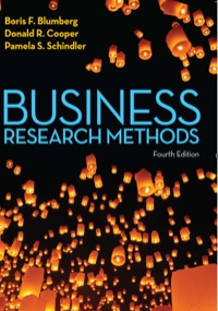 Cover image: Business Research Methods 4th edition 9780077157487