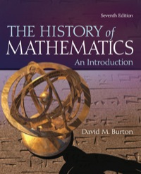 Cover image: The History of Mathematics: An Introduction 7th edition 0073383155
