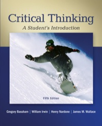 Cover image: Critical Thinking: A Students Introduction 5th edition 9780078038310