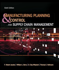 Cover image: Manufacturing Planning and Control for Supply Chain Management 6th edition 0073377821
