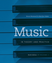 Cover image: Music in Theory and Practice Volume 1 9th edition 9780078025150