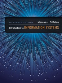 Cover image: Introduction to Information Systems 16th edition 0073376884
