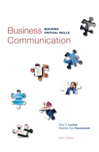 Cover image: Business Communication: Building Critical Skills 6th edition 9780073403267