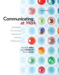 Cover image: Communicating at Work: Principles and Practices for Business and the Professions 11th edition 9780078036804