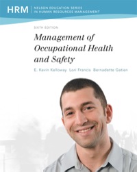 Cover image: Management of Occupational Health and Safety 6th edition 9780176532161