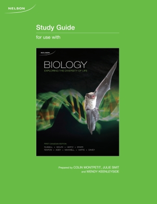 Cover image: Biology: Exploring The Diversity of Life Study Guide, Canadian Edition 1st edition 9780176474744