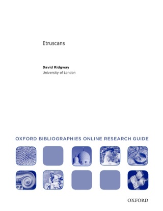 Cover image: Etruscans: Oxford Bibliographies Online Research Guide