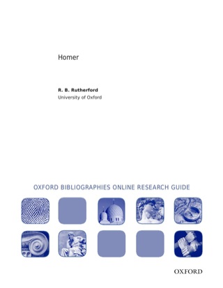 Cover image: Homer: Oxford Bibliographies Online Research Guide