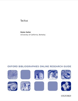 Cover image: Tacitus: Oxford Bibliographies Online Research Guide