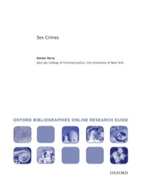 Cover image: Sex Crimes: Oxford Bibliographies Online Research Guide