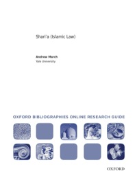 Cover image: Shari'a (Islamic Law): Oxford Bibliographies Online Research Guide