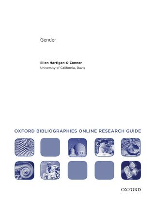 Cover image: Gender: Oxford Bibliographies Online Research Guide
