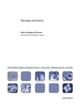 Cover image: Marriage and Family: Oxford Bibliographies Online Research Guide