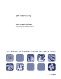 Cover image: Sex and Sexuality: Oxford Bibliographies Online Research Guide