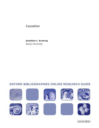 Cover image: Causation: Oxford Bibliographies Online Research Guide