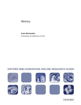 Cover image: Memory: Oxford Bibliographies Online Research Guide 1st edition