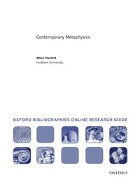 Cover image: Contemporary Metaphysics: Oxford Bibliographies Online Research Guide 1st edition