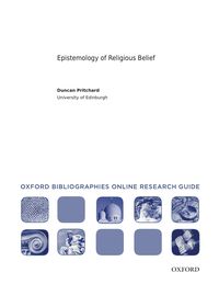 Cover image: Epistemology of Religious Belief: Oxford Bibliographies Online Research Guide