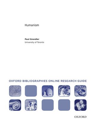 Cover image: Humanism: Oxford Bibliographies Online Research Guide