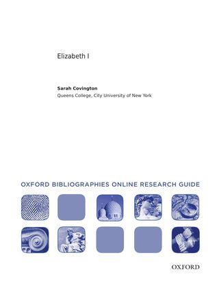 Cover image: Elizabeth I: Oxford Bibliographies Online Research Guide
