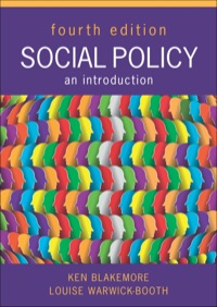 Cover image: Social Policy: An Introduction 4th edition 9780335246625