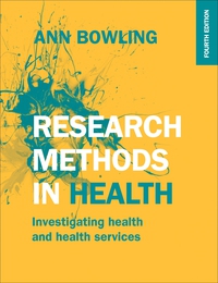 Cover image: Research Methods In Health: Investigating Health And Health Services 4th edition 9780335262748