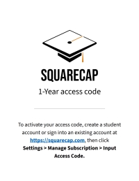 Cover image: Squarecap One-Year Access Code 1st edition 058a12741a1111ef8dce067295644c77