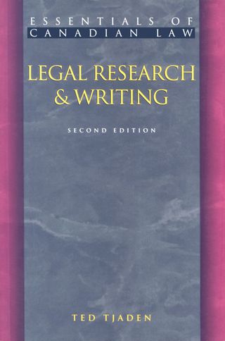 Cover image: Legal Research and Writing 2nd edition
