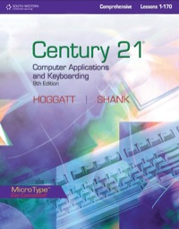 Century 21™ Computer Applications and Keyboarding, Lessons 1-170 9th ...