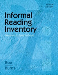 Cover image: Informal Reading Inventory: Preprimer to Twelfth Grade 8th edition 9780495808947