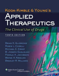 Cover image: Chapter 39: Koda-Kimble and Young's Applied Therapeutics: The Clinical Use of Drugs 10th edition