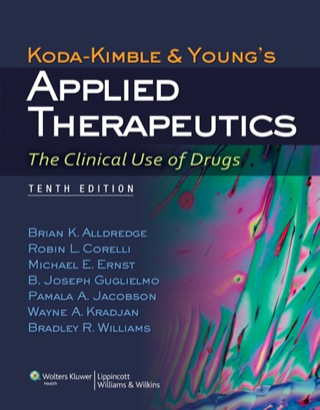 Cover image: Chapter 43: Koda-Kimble and Young's Applied Therapeutics: The Clinical Use of Drugs 10th edition