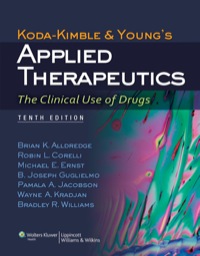 Cover image: Chapter 89: Koda-Kimble and Young's Applied Therapeutics: The Clinical Use of Drugs 10th edition