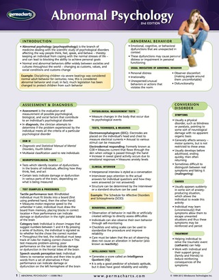 Cover image: Abnormal Psychology Guide - Psychology Quick Reference Guide 2nd edition 9781550807868