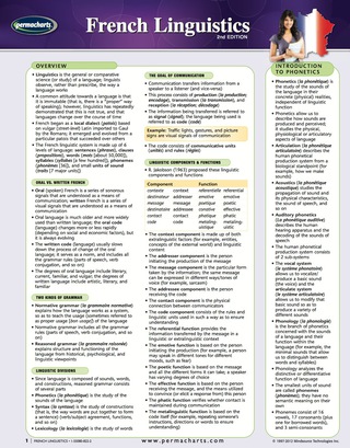 Cover image: French Linguistics Guide - Language Quick Reference Guide 2nd edition 9781550808223