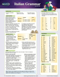 Cover image: Italian Grammar Chart - Language Quick Reference Guide 2nd edition 9781550807745