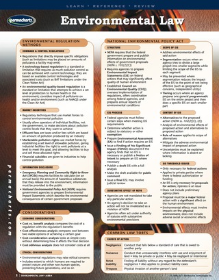 Cover image: Environmental Law Chart - Legal Quick Reference Guide 1st edition 9781550808186