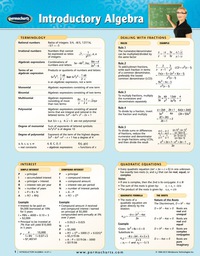 Cover image: Introductory Algebra Chart - Mathamatics Quick Reference Guide 1st edition 9781550805710