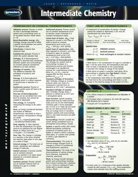 Cover image: Intermediate Chemistry Chart - Chemistry Quick Reference Guide 1st edition 9781550808056