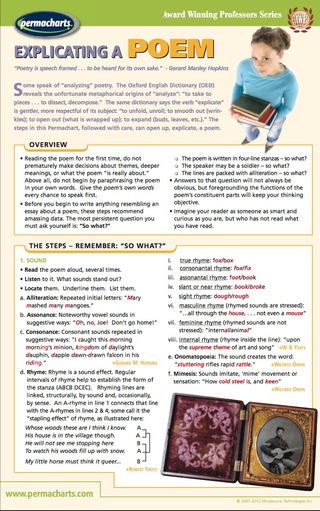 Cover image: Explicating a Poem - Liturature Quick Reference Guide 1st edition 9781554312092