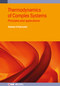 Cover image: Thermodynamics of Complex Systems 1st edition 9780750334525