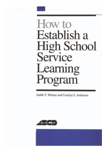 Imagen de portada: How to Establish a High School Service Learning Program 9780871202321