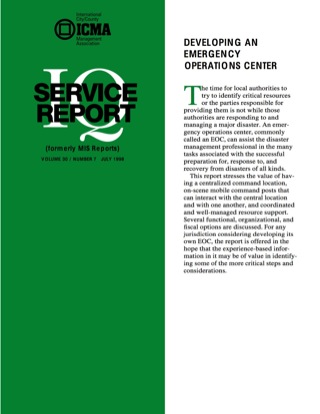 Cover image: Developing An Emergency Operations Center 00475262