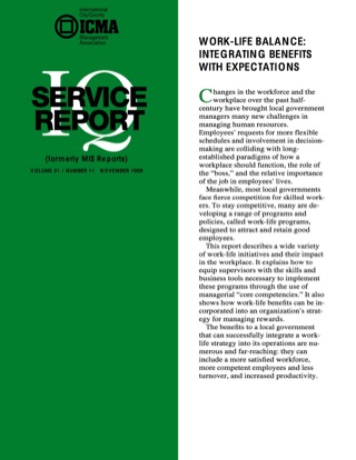 Cover image: Work-Life Balance: Integrating Benefits with Expectations 00475262
